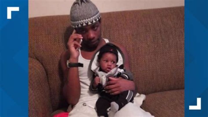 17-year-old Christopher Brown with his son Elijah