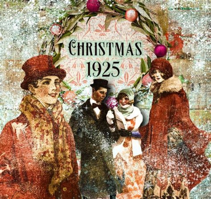  A 1925 Christmas advert showing a Santa Claus leaning over one of his family members having bought a jewellery piece for them. The family member is provocatively dressed, particularly for the 1920s