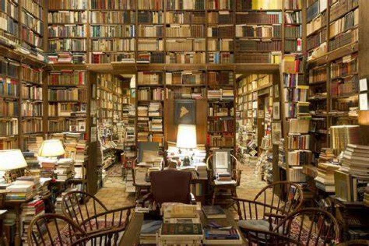A bright naturally lit library was one of its many features