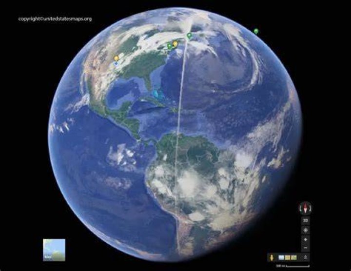  A Google Earth view of the crash site