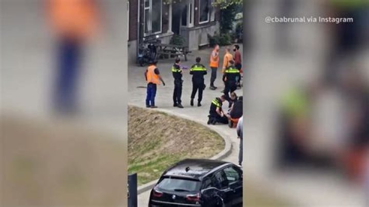 A gunman killed three people and wounded two others before he was shot dead by an armed Good Samaritan