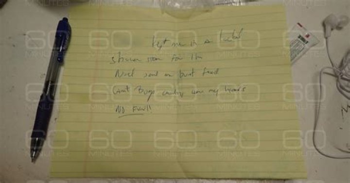 A handwritten note was found next to her body