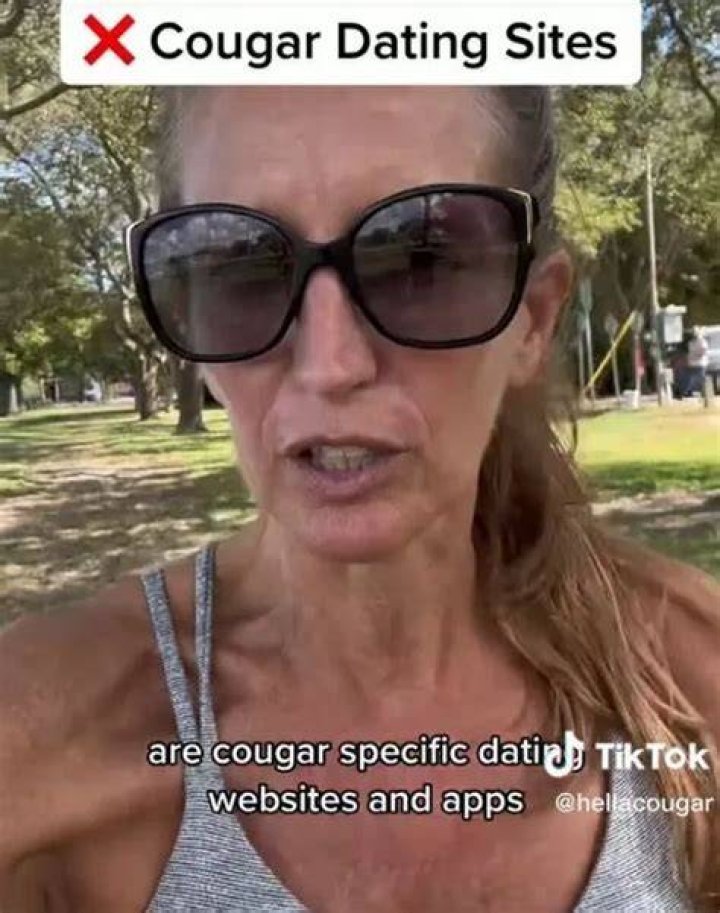 A hardworking, self-proclaimed cougar has shown off her sizzling tan and toned physique as she performed manual labor