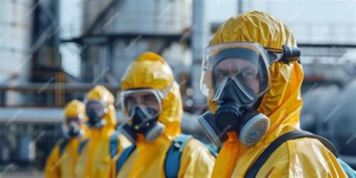 A hazmat team was called in to move the containers of uranium hexafluoride