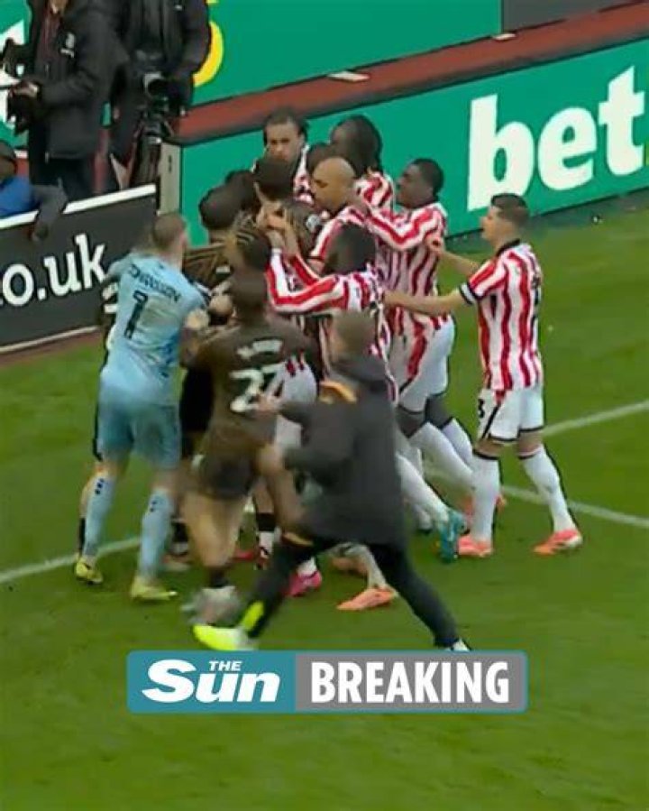 A huge brawl then broke out before the men fled