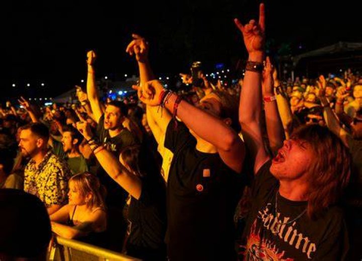 A view of festival attendees during Riot Fest at Douglas Park on September 15, 2019