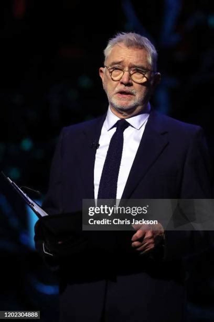 Actor Martin Shaw reads during the moving ceremony