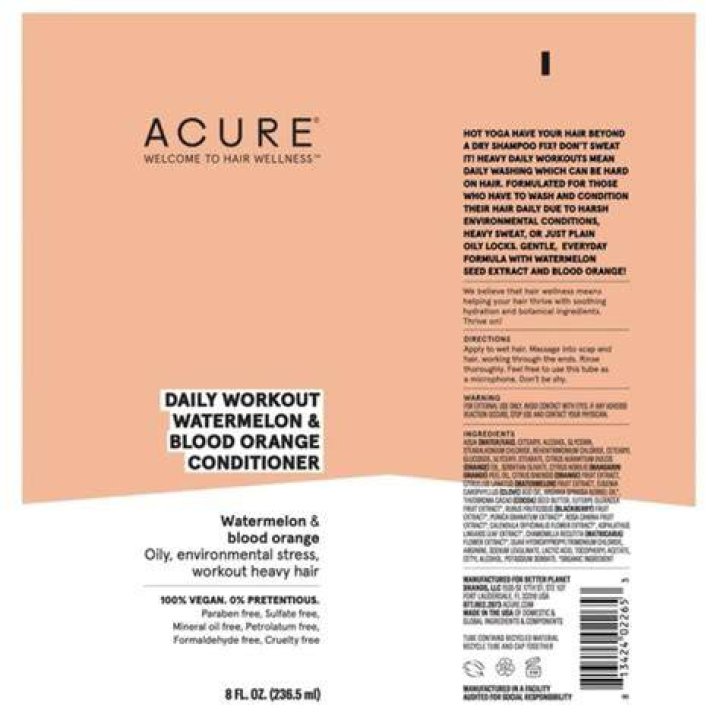 Acure Daily Workout Watermelon & Blood Orange Shampoo