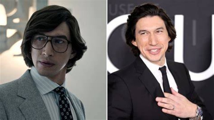 Adam Driver as Maurizio Gucci, left, and Lady Gaga as Patrizia Reggiani on set during filming of House of Gucci