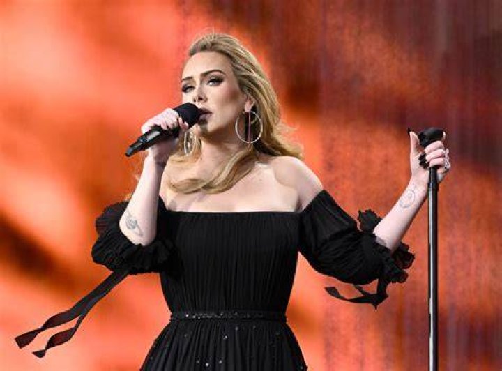 Adele was pictured by a fan on the beach in Anguilla in January