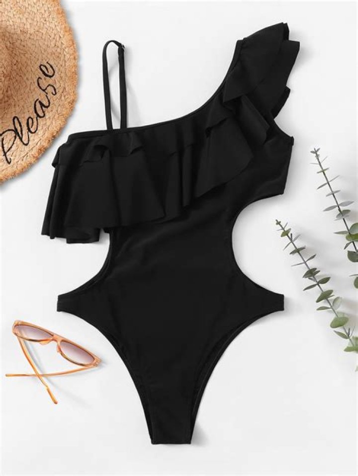 Adisputent One Piece Ruffle Flounce Swimsuit