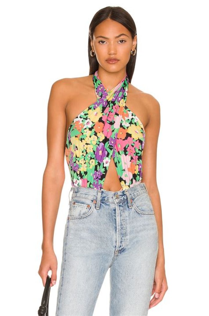 AFRM Rosa Wrap Halter Bodysuit