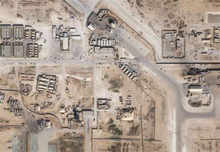 Ain Asad airbase after the missile attack