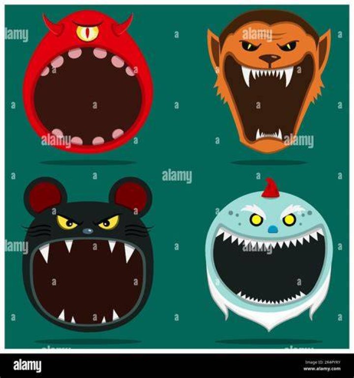 All four are wearing creepy Halloween masks