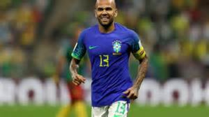 Alves became Brazil's oldest World Cup player aged 39 in Qatar, cheered on by second wife Joana