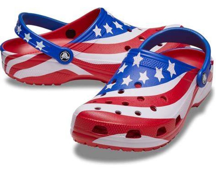 American flag Crocs