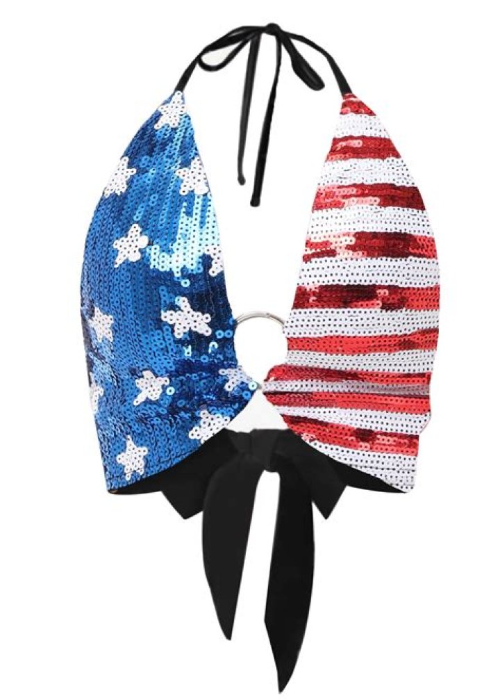 American flag crop top