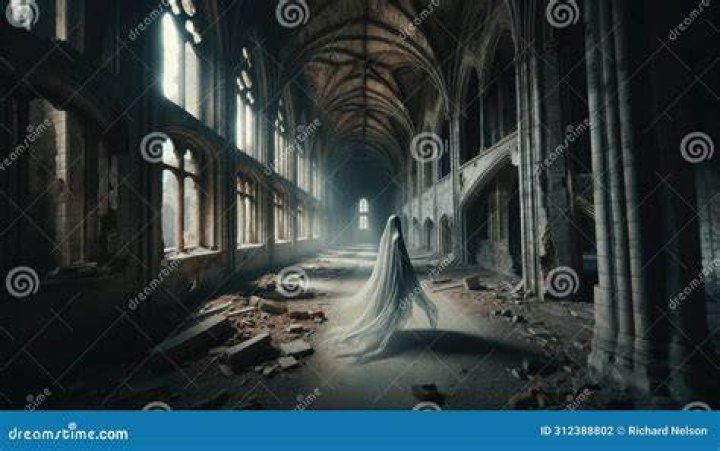 An eerie bride with a slashed throat - and apparently a terrible fear of commitment - strolled through the streets of London tonight