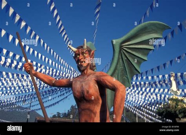 An effigy of the devil is burnt in Guatemala at Christmas