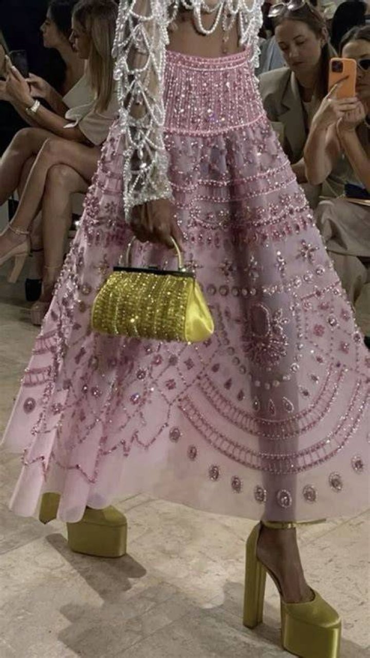 An elaborate embellished skirt featured a dragon &ndash;&nbsp;of course it came from Kim's closet