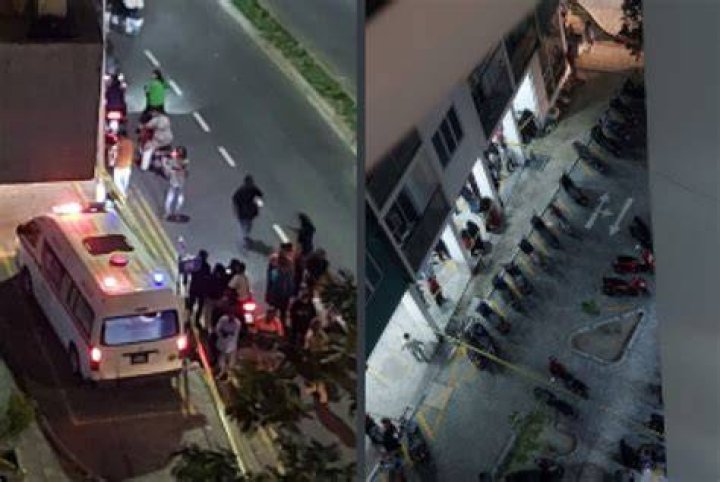 An eyewitness told The Sun that police knocked on the 52-year-old rocker's door but there was no answer