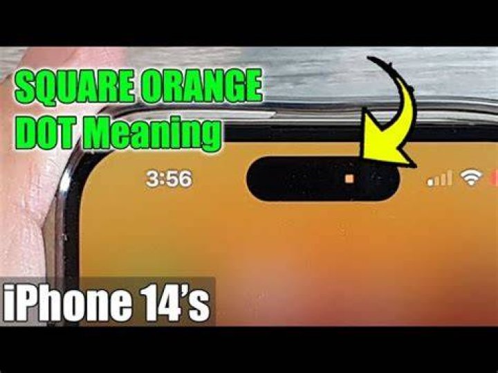 An orange dot means that the microphone is being used by an app
