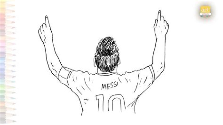 An outline of Messi was projected into the sky