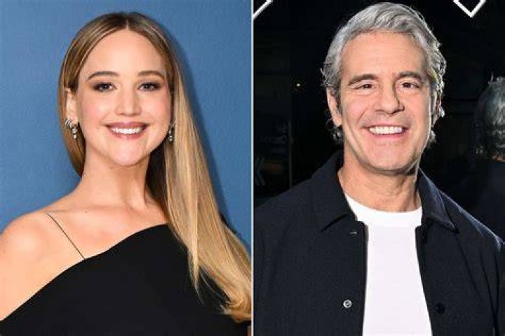 Andy Cohen and Jennifer Lawrence