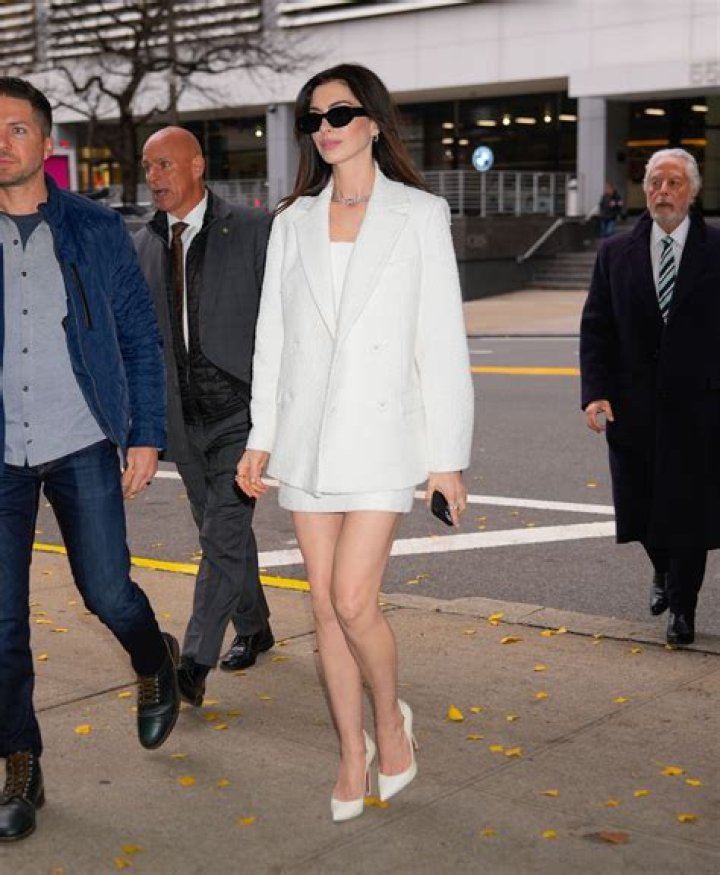 Anne Hathaway in Winter White