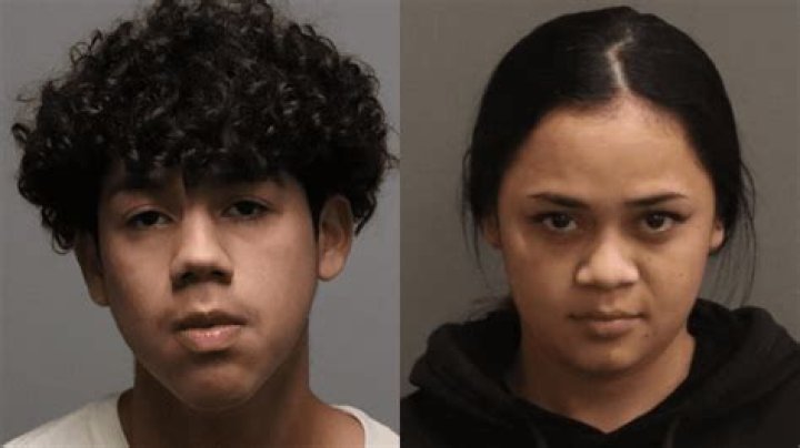 Another teen was arrested at the scene (pictured)