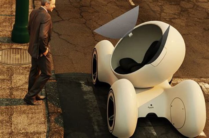Apple Car concept collects passengers, before finding its own parking space