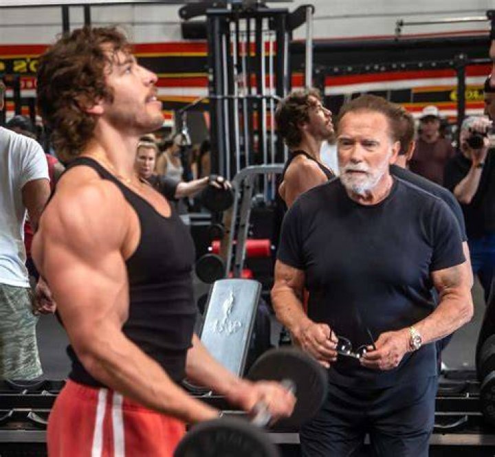 Arnold Schwarzenegger&rsquo;s Son Joseph Baena Recreates Actor's Body Builder Pose