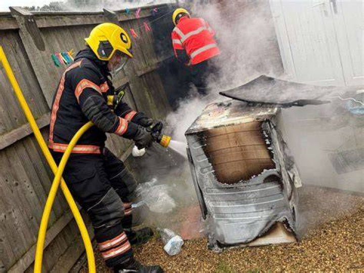 As firefighters tackled the fire, the roof of the sprawling mansion collapsed