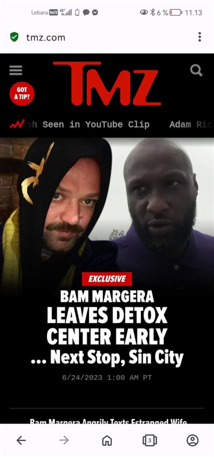 Bam posted the concerning video to his Instagram feed