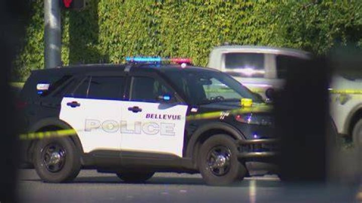 Bellevue Police remain outside the restaurant as the investigation continues
