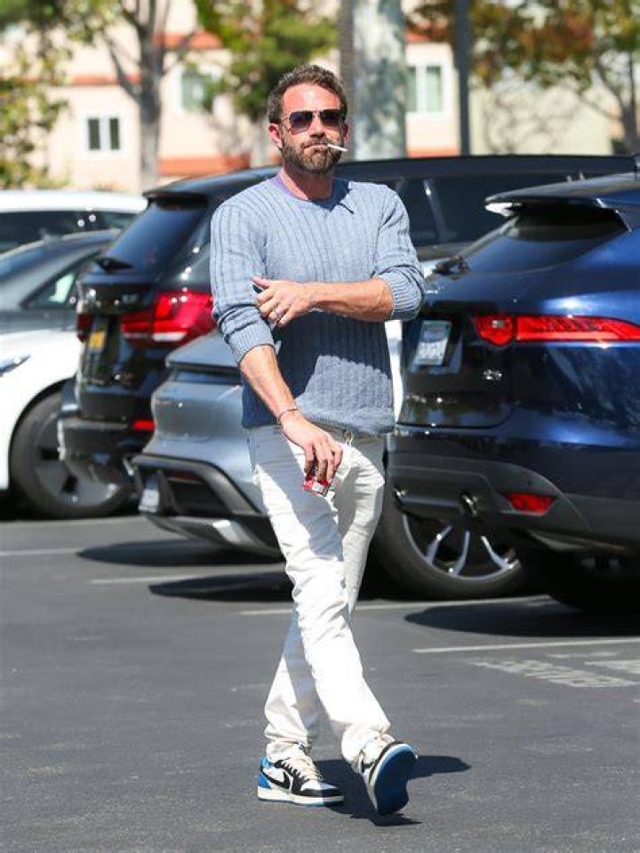 Ben Affleck is seen out smoking a cigarette earlier this year in Los Angeles