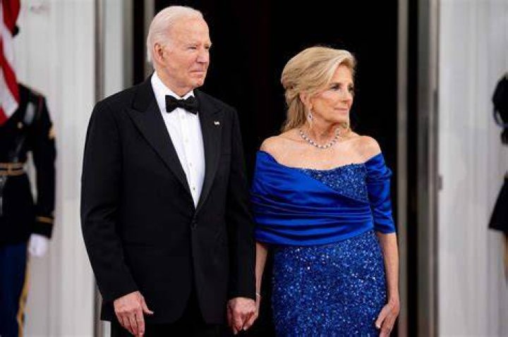 Biden and his wife Jill enjoyed the show