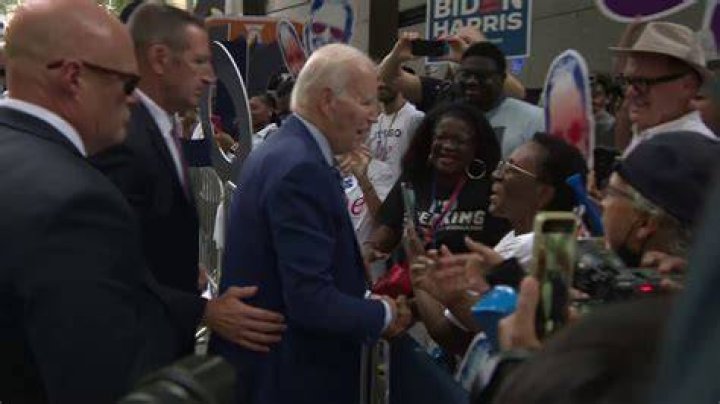 Biden supporters are seen here at a drive-in rally in Florida on Saturday