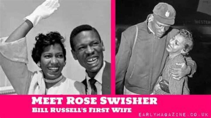Bill Russell and Rose Swisher after winning the NBA championship in 1955