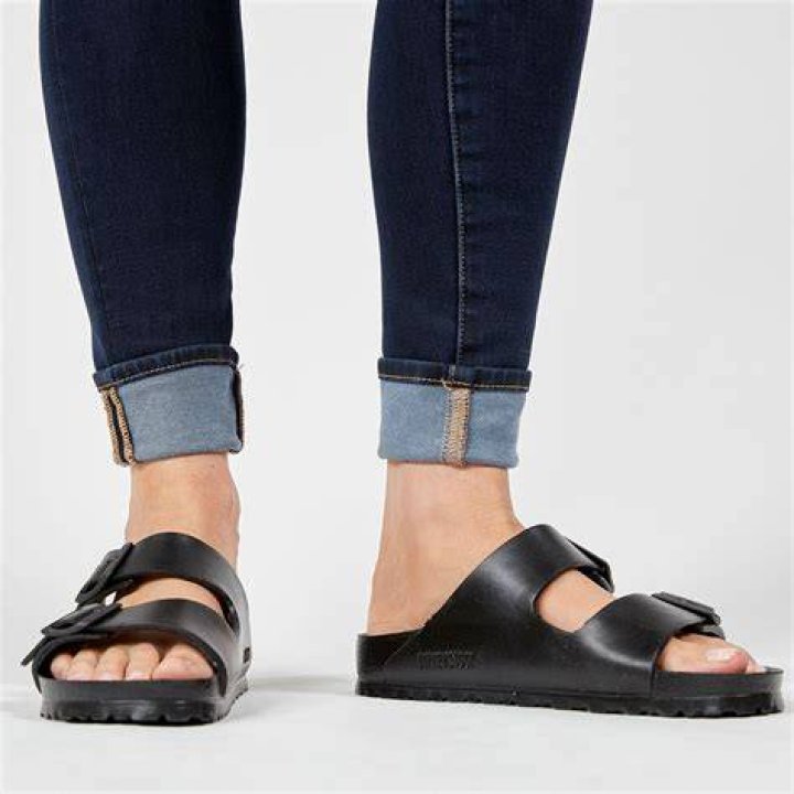 black Birkenstock sandals