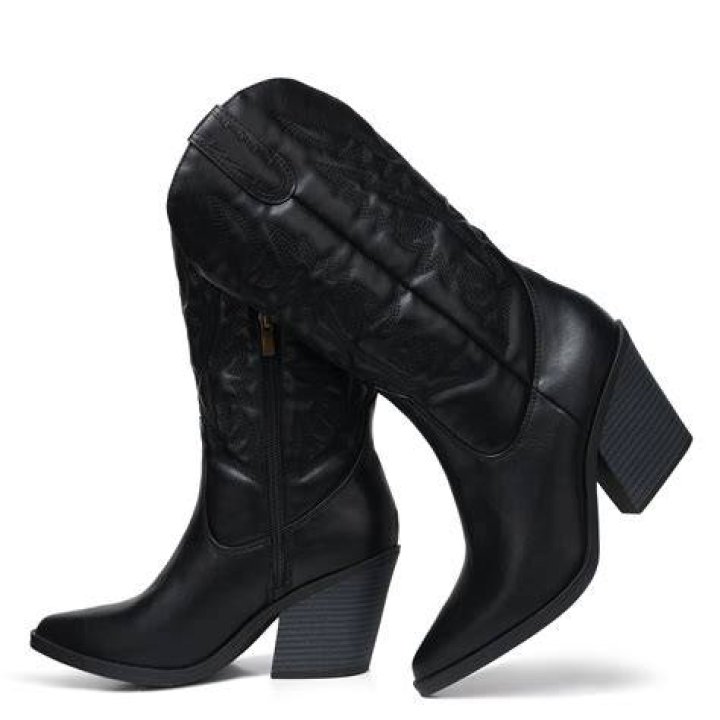 black cowboy boots