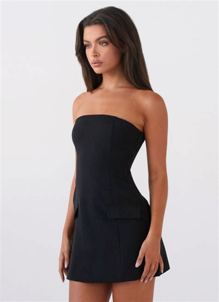 black mini dress