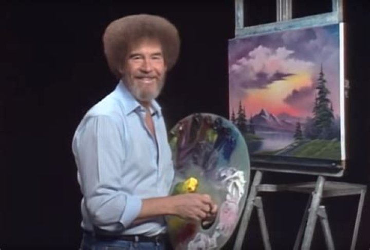 Bob Ross was a famous TV star known for his amazing paintings