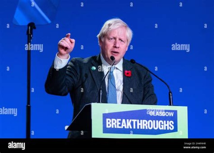 Boris Johnson spoke during the ceremony