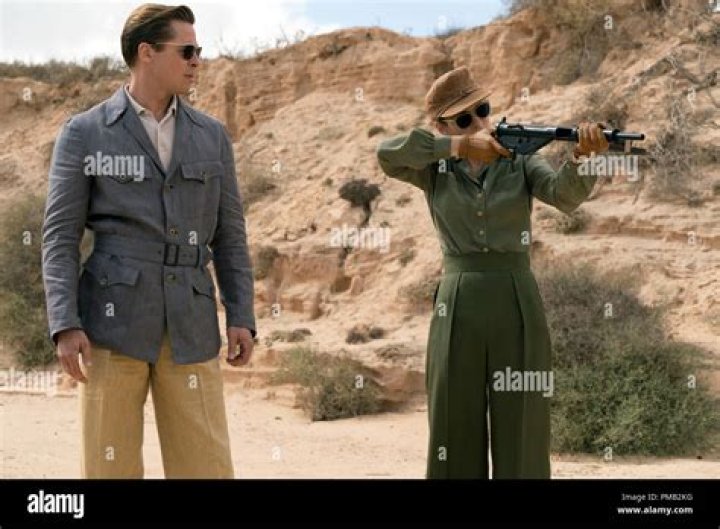 Brad Pitt plays Max Vatan and Marion Cotillard plays Marianne Beausejour in Allied.