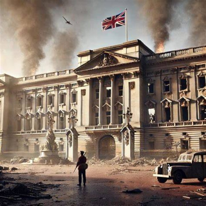 Buckingham Palace was bombed in 1940 but the King and Queen refused to leave the UK