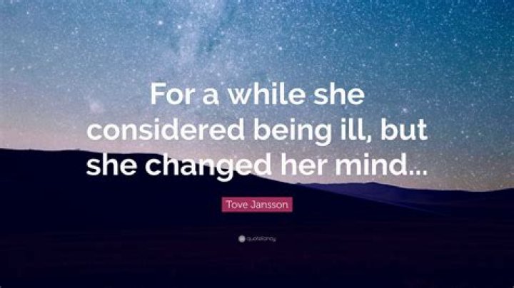 But she changed her mind