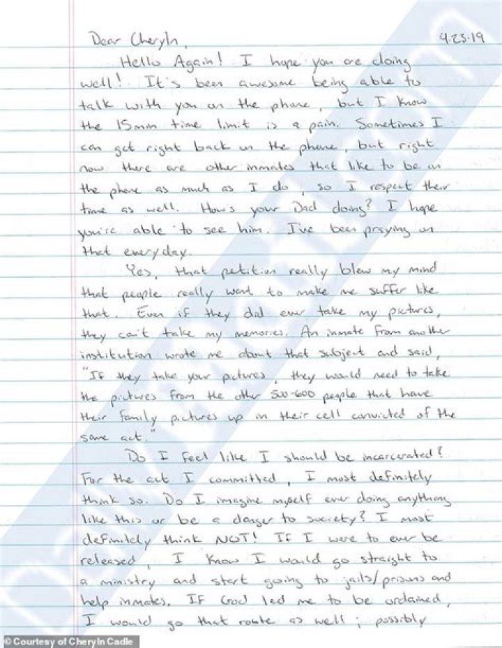 Cadle wrote to Watts three times before he answered
