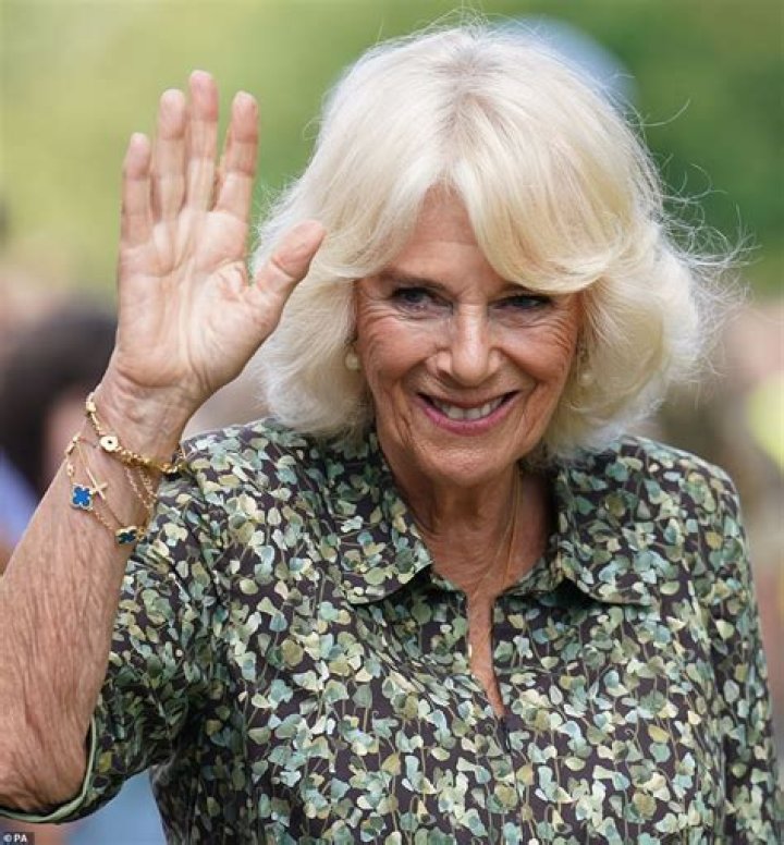 Camilla wore the Van Cleef & Arpels bracelet in her video tribute to the Queen