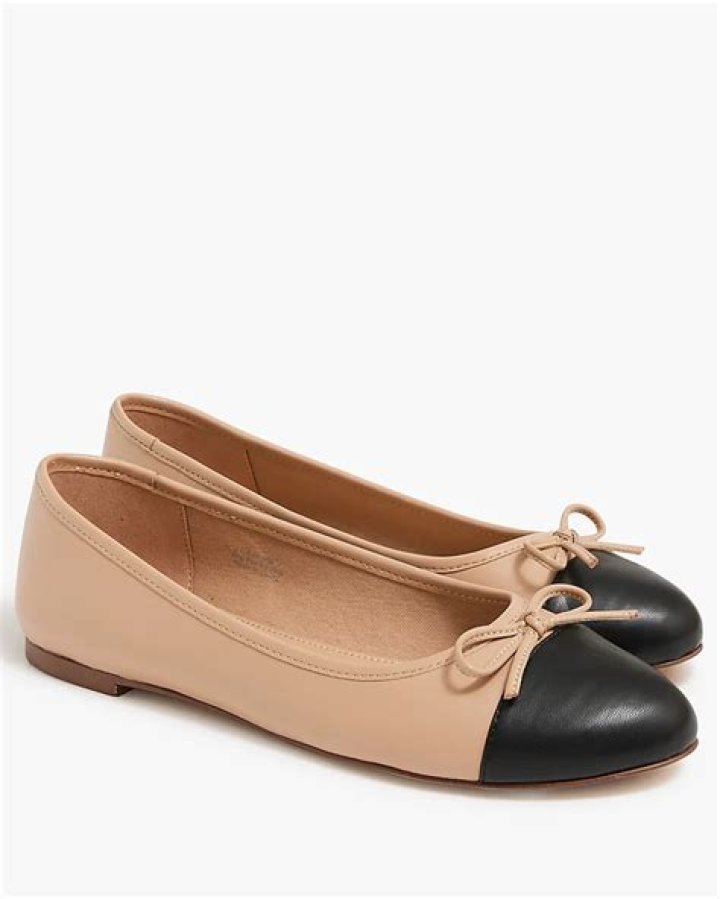 cap toe ballet flats